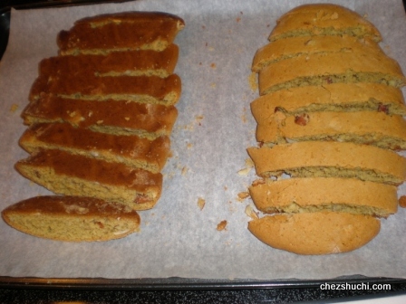 the two sides of the biscotti